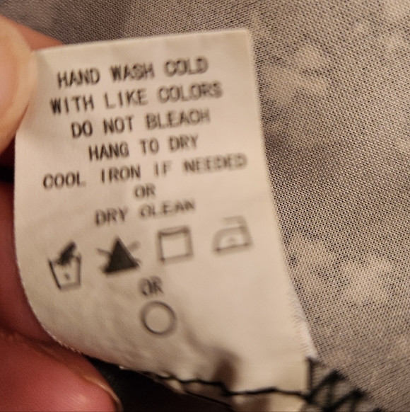 MELLODAY Blouse, Black & White Floral Pattern, Long Sleeve, Size XXL - Picture 9 of 12